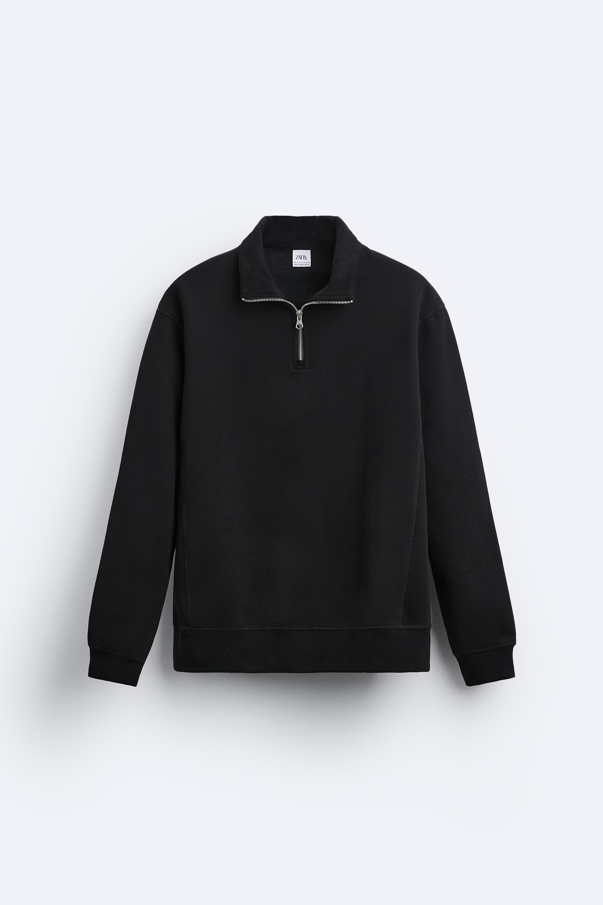 FERMUARLI YAKA SWEATSHIRT